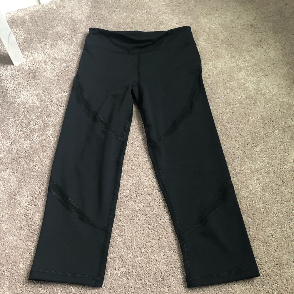 Black leggings with sheer cut outs